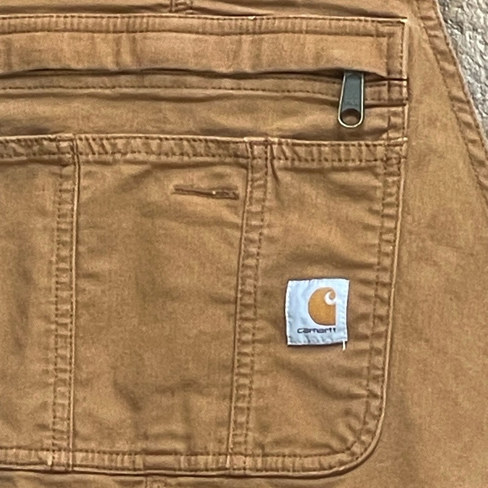 CARHARTT Loose Fit Canvas Lighter weight Bib Overalls XS Reg. - Picture 6 of 11